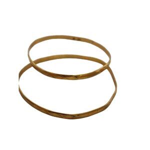 Vintage Heavy Pair Of 22kt Bangle Bracelets (A5314)